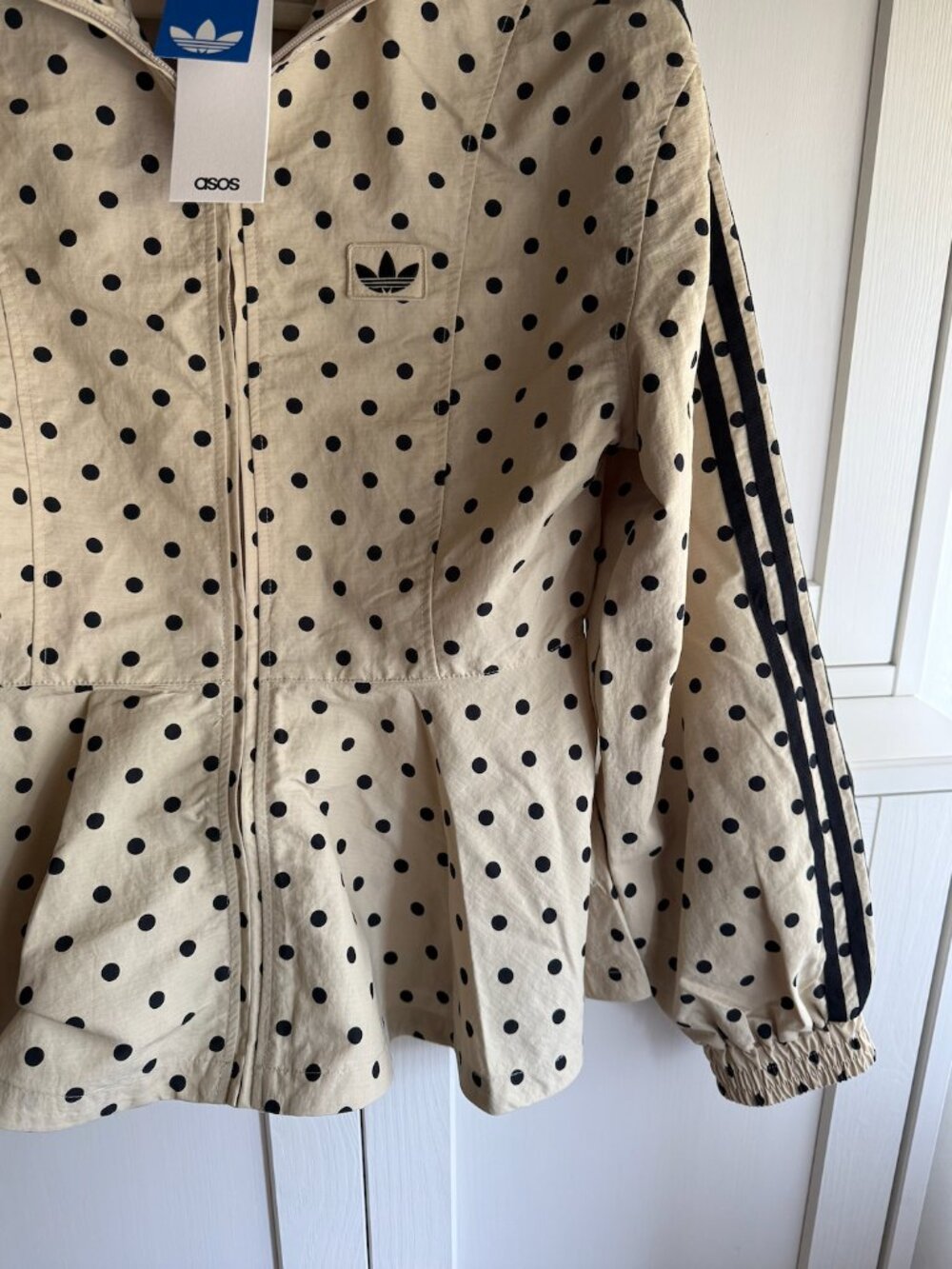adidas Originals x ASOS polka dot track jacket in stone - size small - Picture 4 of 9